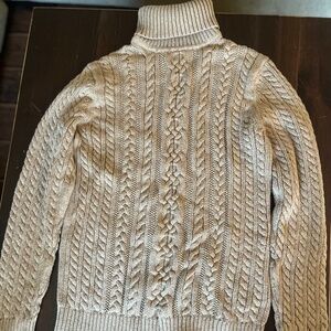 Khaki knitted turtle neck! Women’s sweater size S, super thick, used like new